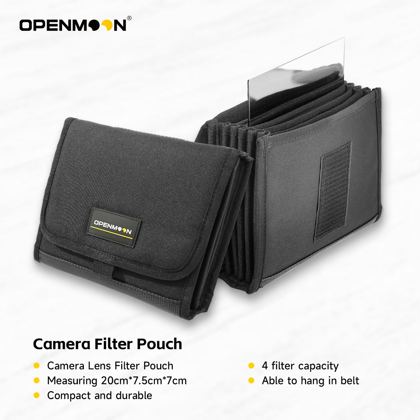 OPENMOON Belt Style Filter Carry Case Pouch for 6 pcs Filter 6.6x6.6