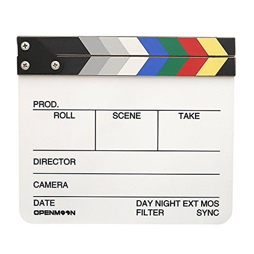 OPENMOON Director's Film Clapboard Cut Action Scene Clapper Board Slate