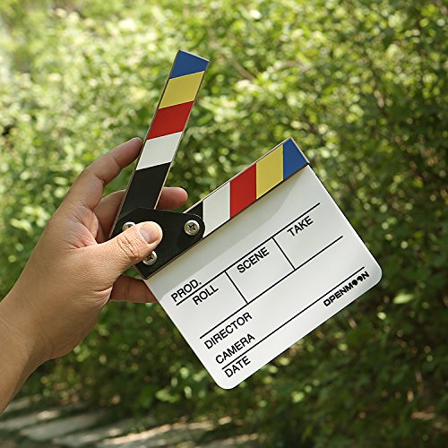 OPENMOON Director's Film Clapboard Cut Action Scene Clapper Board focus Slate for Close-up shot (SMALL)