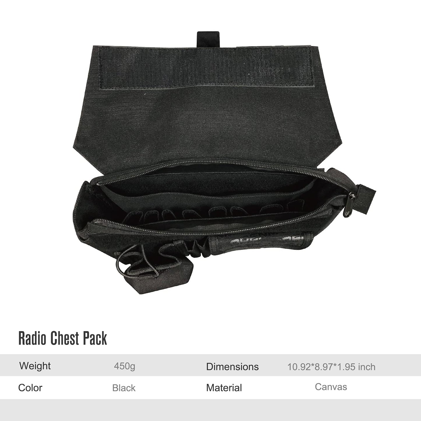 OPENMOON Radio Carry Case Chest Front Pack Pouch Holster